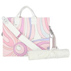 Pink Marmo Baby Changing Bag, 1, hi-res