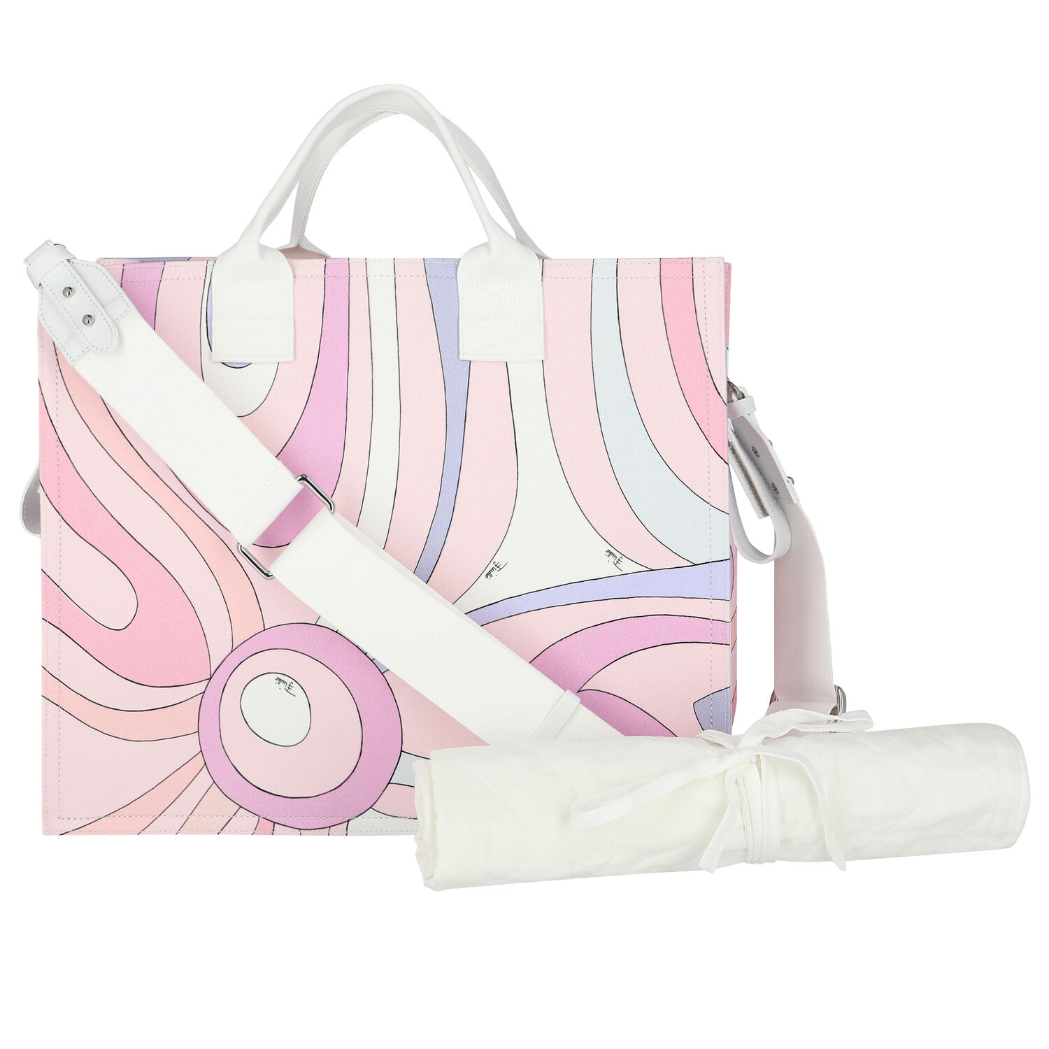 Pink Marmo Baby Changing Bag, 1, hi-res