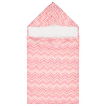 Baby Girls Pink Poudra Zig Zag Baby Nest