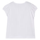 Girls White Graphic T-Shirt, 3, hi-res
