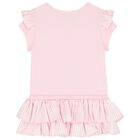 Girls Pink Embellished Leggings Set, 1, hi-res