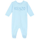 Baby Boys Blue Logo Babygrow Set, 1, hi-res