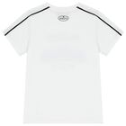 Boys White & Blue Logo T-Shirt, 2, hi-res
