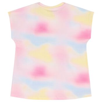Girls Pink & Yellow Logo T-Shirt