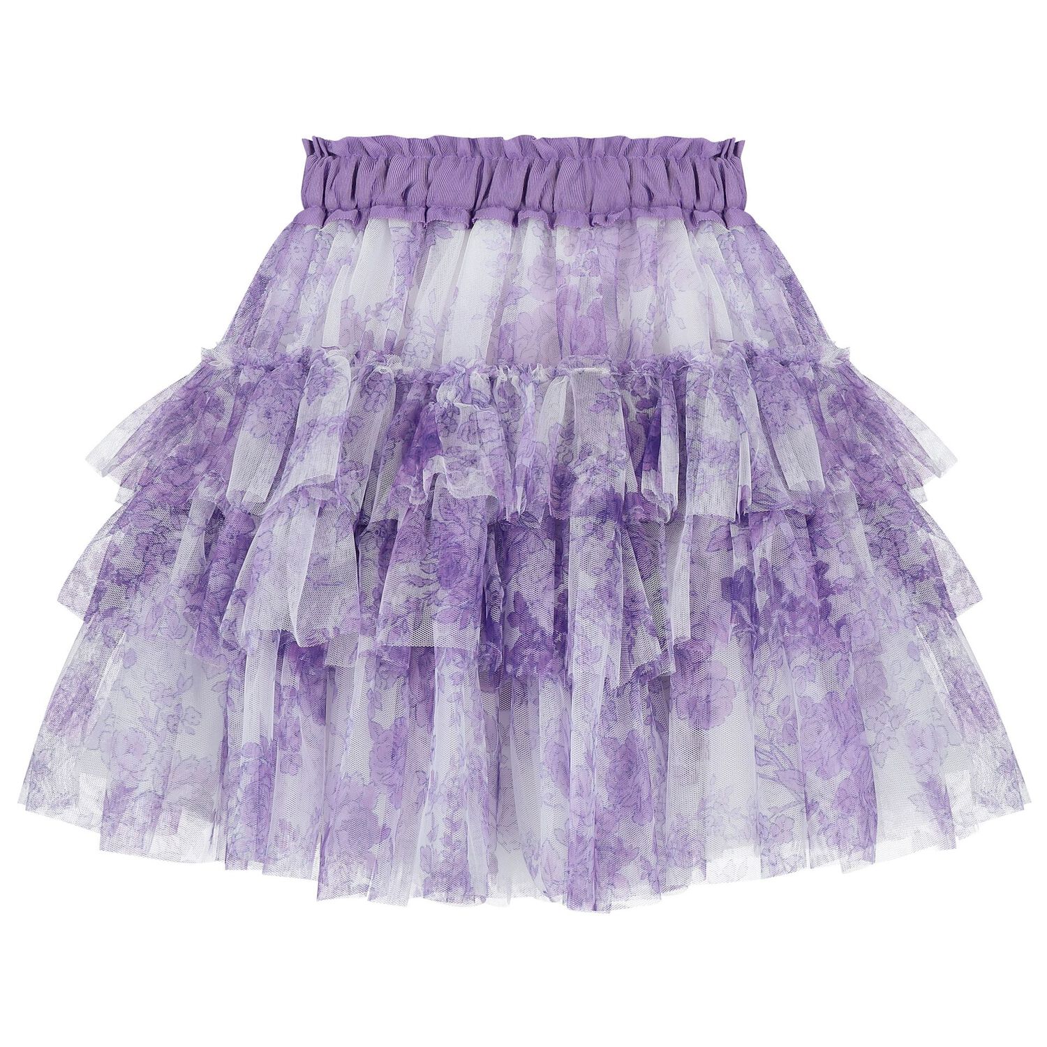 Girls White & Purple Skirt Set, 1, hi-res image number null