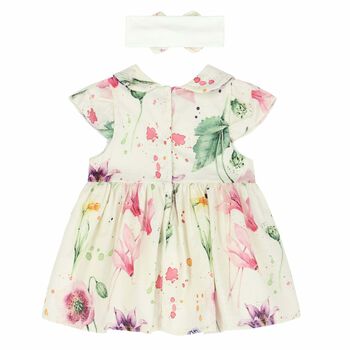 Baby Girls Pink Floral Dress Set