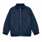 Boys Navy Blue Bomber Jacket, 1, hi-res