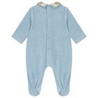 Baby Boys Blue Logo Babygrow, 1, hi-res