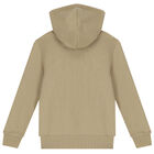 Boys Beige Logo Hooded Top, 1, hi-res