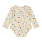 Baby Girls Beige Logo Dungaree Set, 1, hi-res