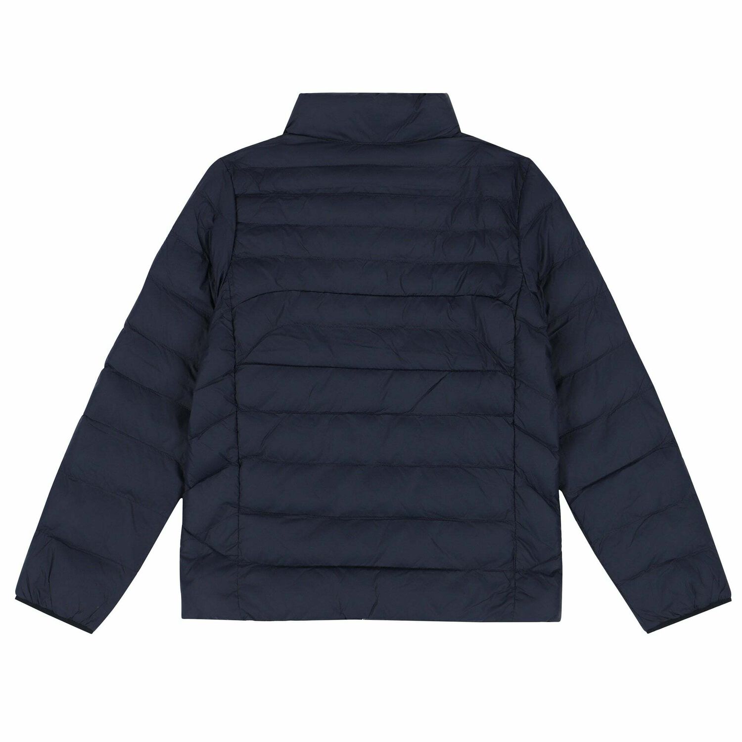 Girls Navy Logo Puffer Jacket, 1, hi-res