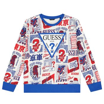 Boys White Logo Sweatshirt
