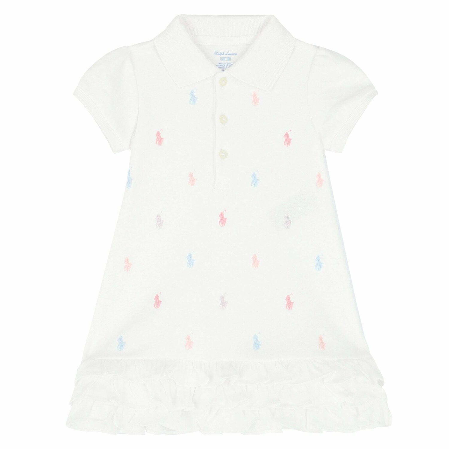 Baby Girls White Polo Dress Set, 2, hi-res image number null