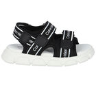 Black & White Logo Sandals, 1, hi-res