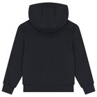 Black Logo Hooded Top, 1, hi-res