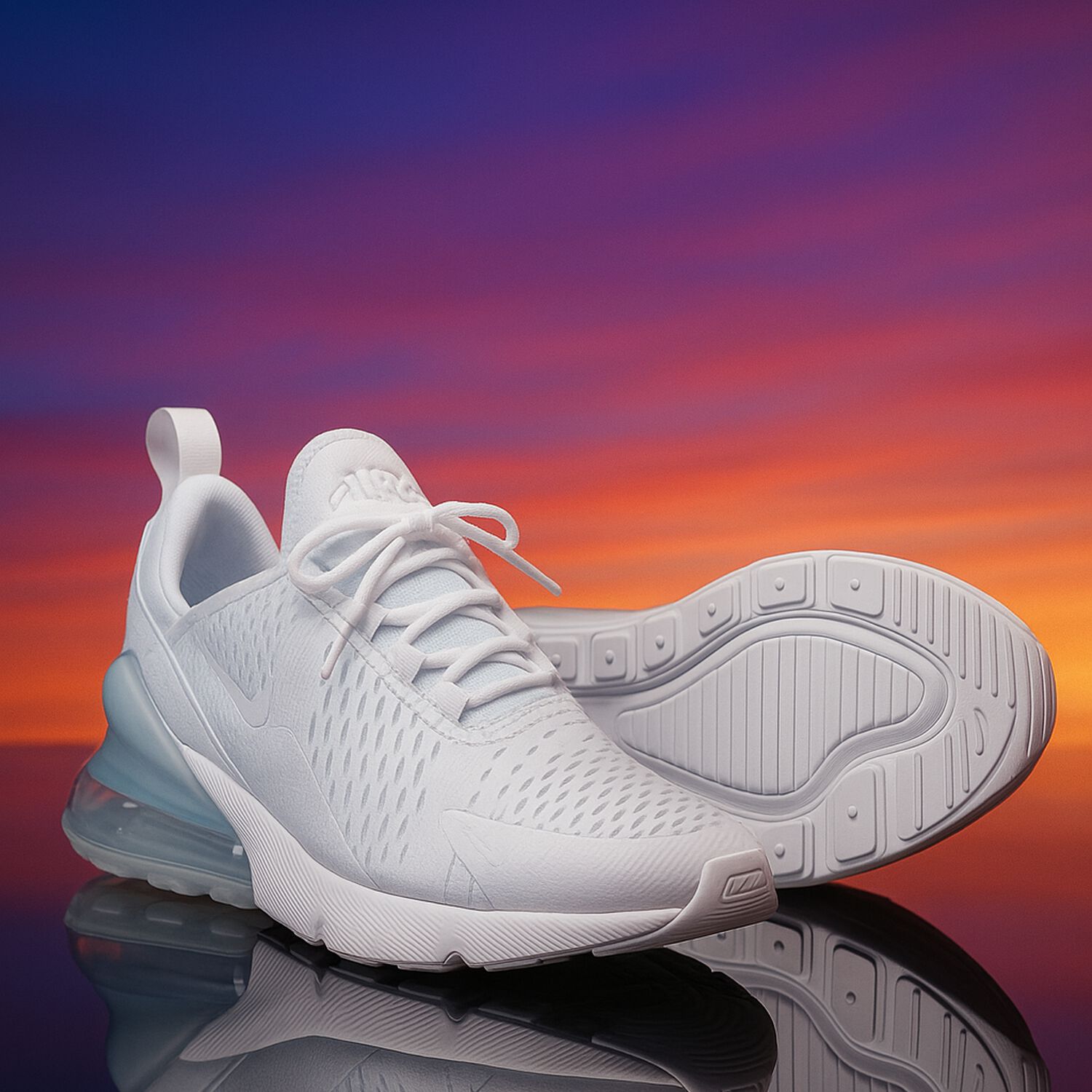 White Nike Air Max 270, 1, hi-res