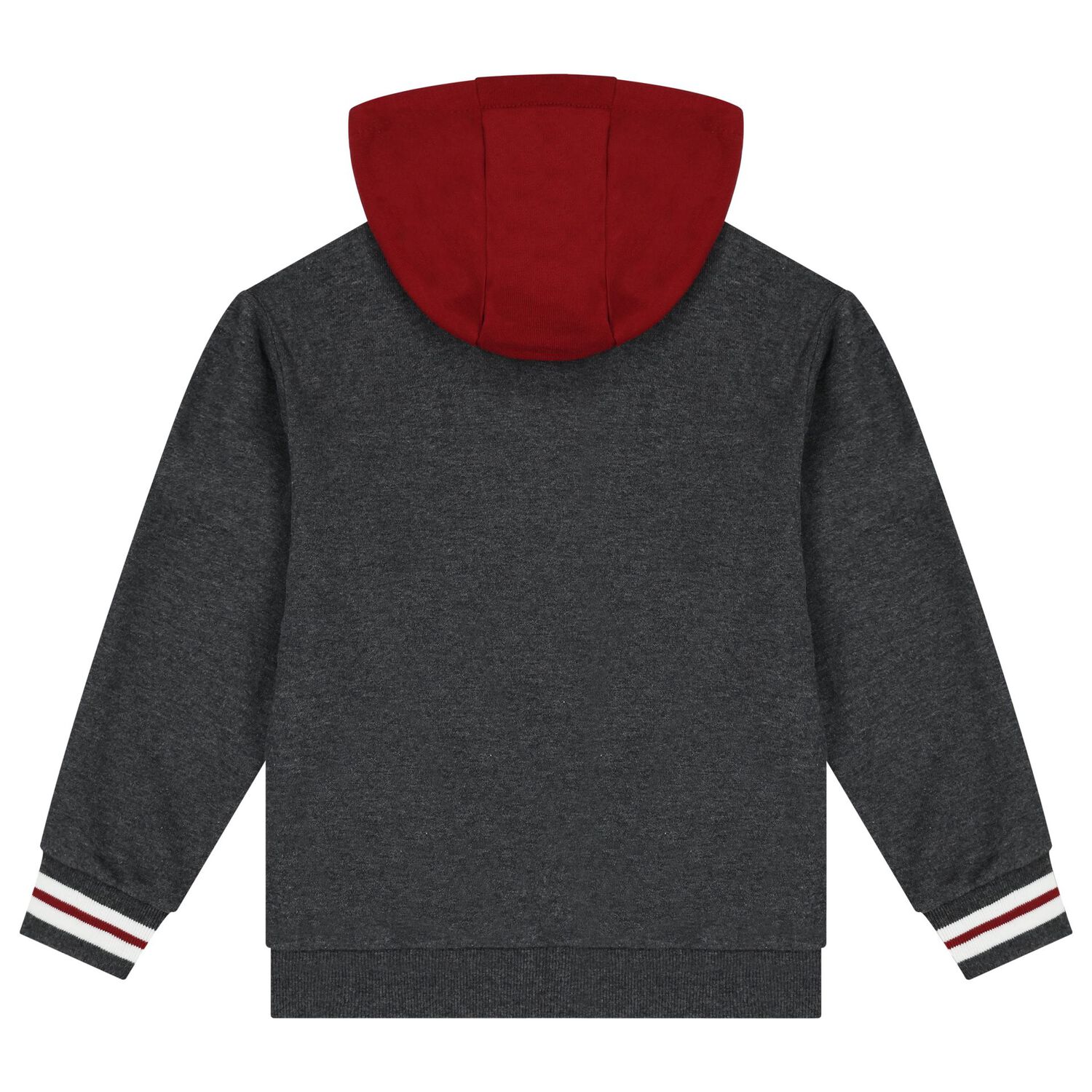Boys Grey, White & Red Tracksuit (3 Piece), 1, hi-res