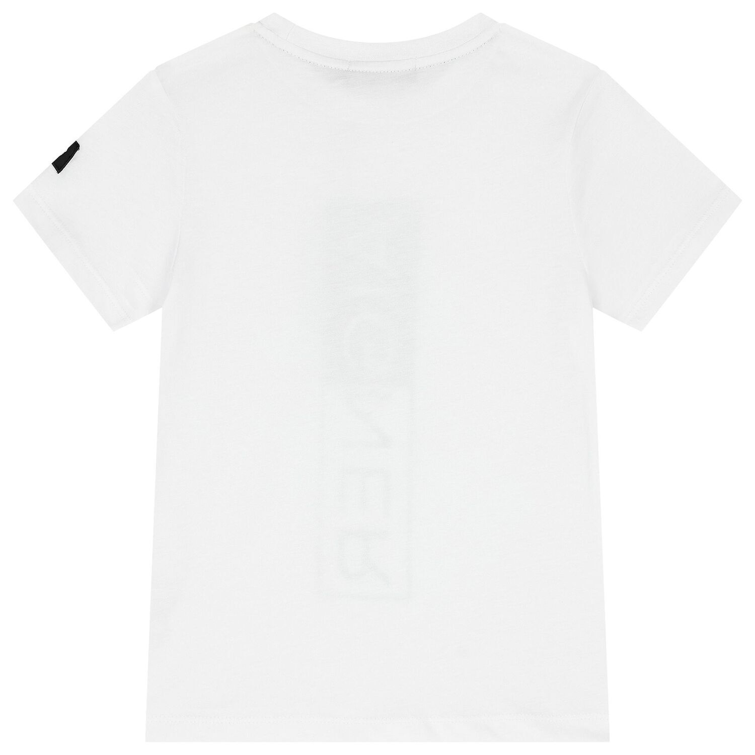 Boys White Logo T-Shirt, 4, hi-res