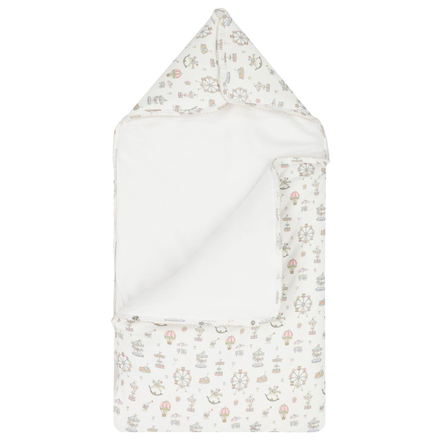 White Carousel & Hot Air Balloon Baby Nest, 1, hi-res