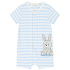 Baby Boys Blue & White Rompers ( 2 Pack ), 2, hi-res