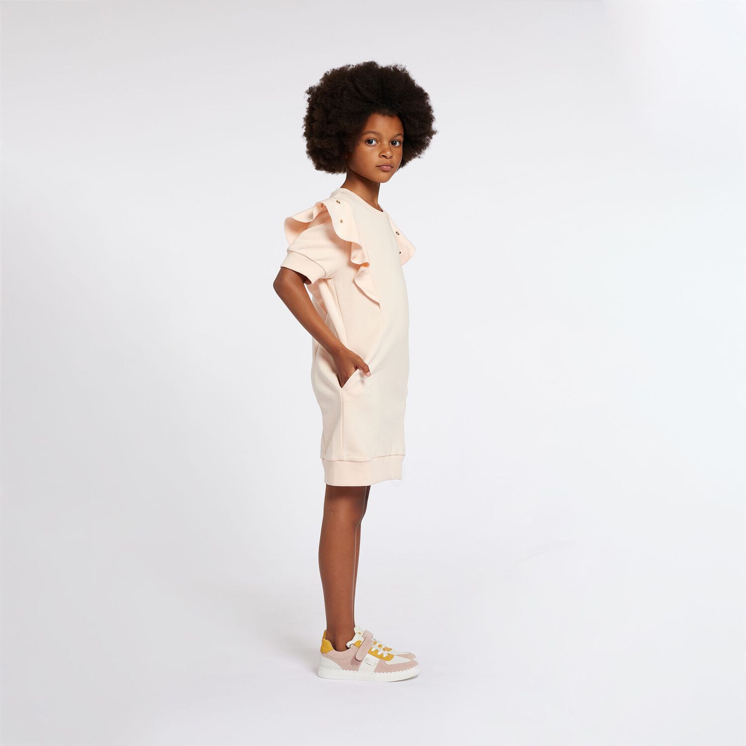 Girls Pink Logo Dress, 1, hi-res image number null