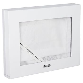 White Logo Baby Blanket