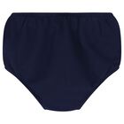 Baby Girls Navy Blue Polo Bear Dress Set, 1, hi-res