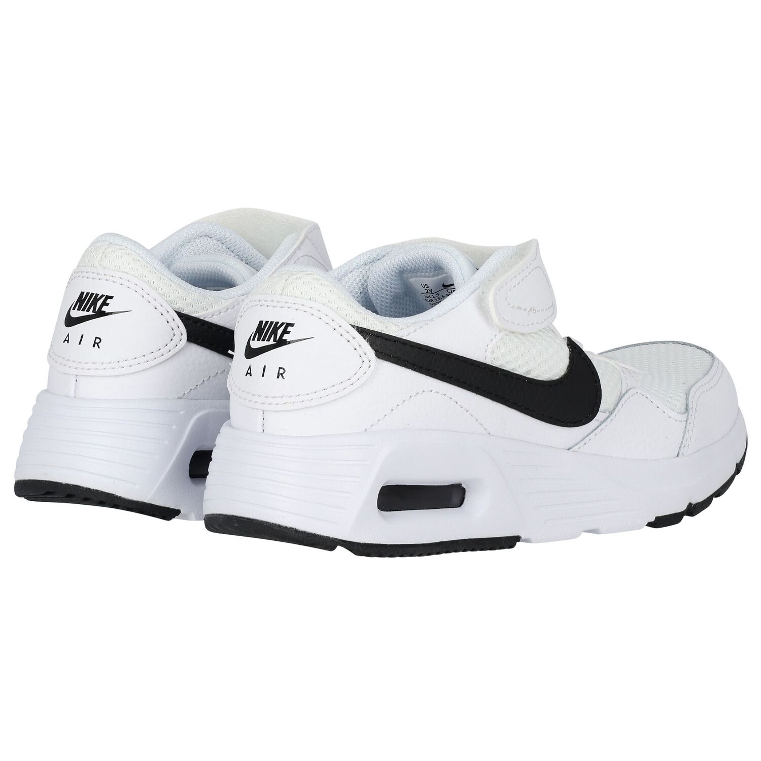 Boys White & Black Nike Air Max Trainers, 1, hi-res