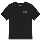 Boys Black Logo T-Shirt, 10, hi-res
