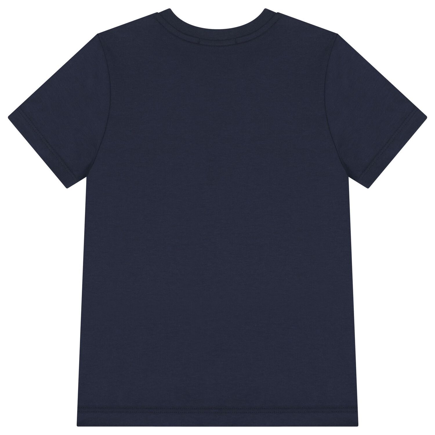 Boys Navy Blue & Gold Logo T-Shirt, 2, hi-res