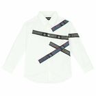 Boys White Logo Print Shirt, 1, hi-res
