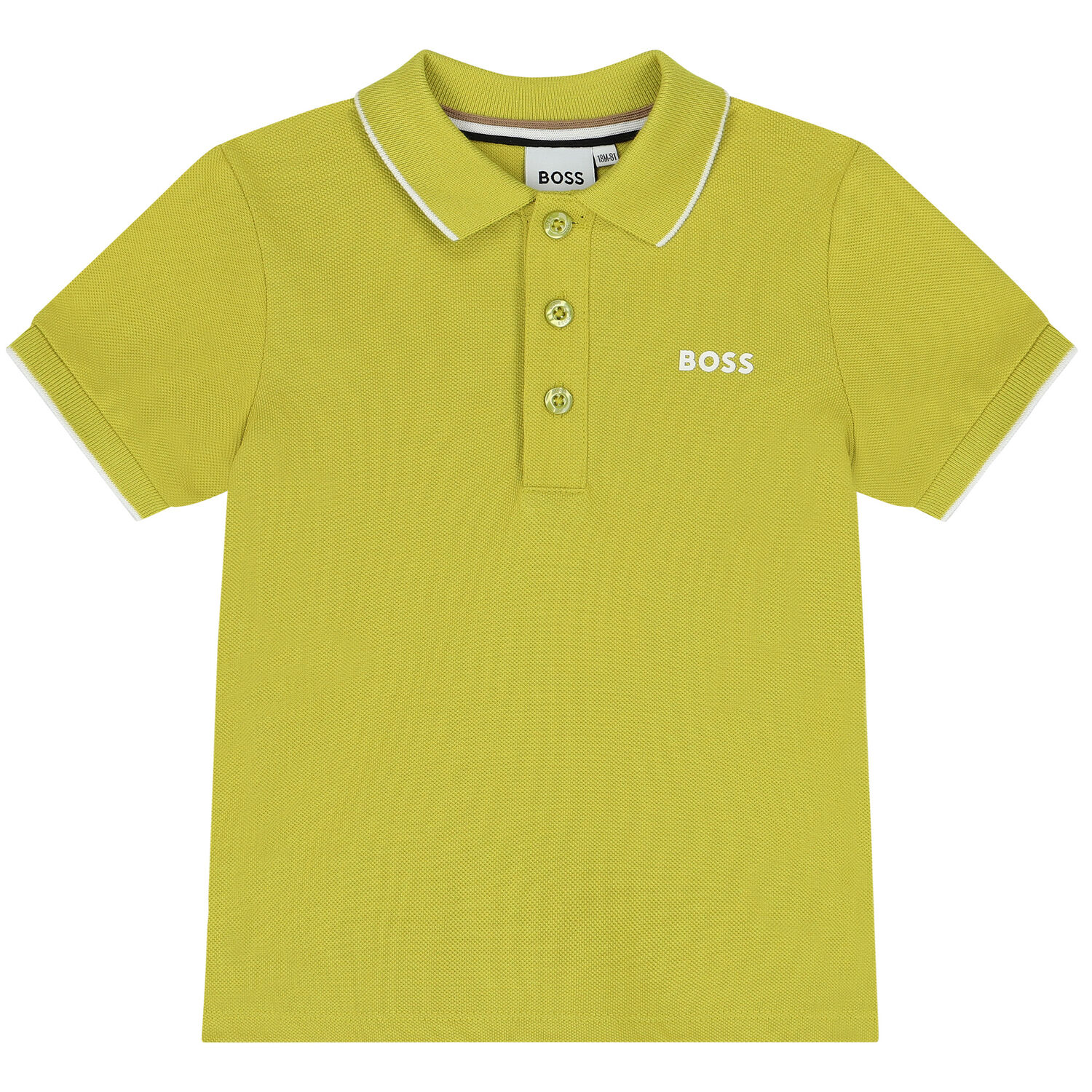 Younger Boys Green Logo Polo Shirt, 2, hi-res image number null