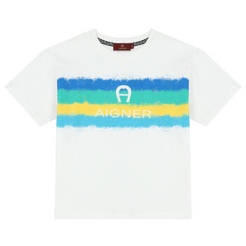 Boys White Logo T-Shirt