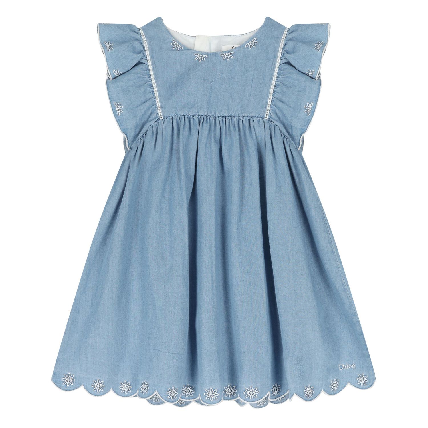Younger Girls Blue Dress Set, 1, hi-res