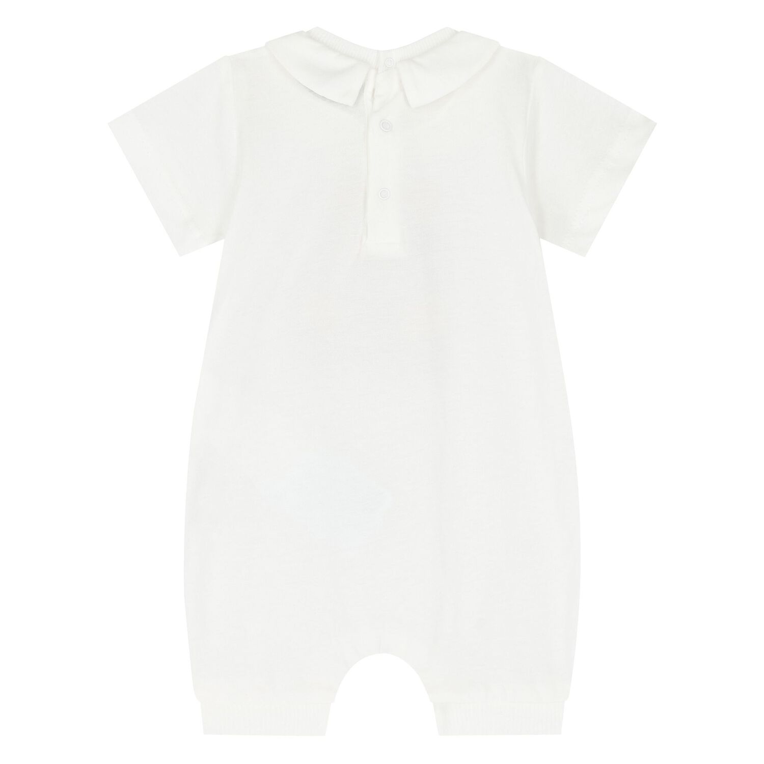 Ivory Teddy Bear Logo Baby Romper, 3, hi-res