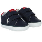 Baby Boys Navy Blue Logo Pre Walker Shoes, 1, hi-res
