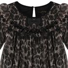 Baby Girls Black Leopard Tulle Dress, 2, hi-res