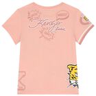 Girls Pink Tiger Logo T-Shirt, 1, hi-res