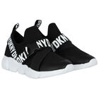 Black Logo Trainers, 1, hi-res