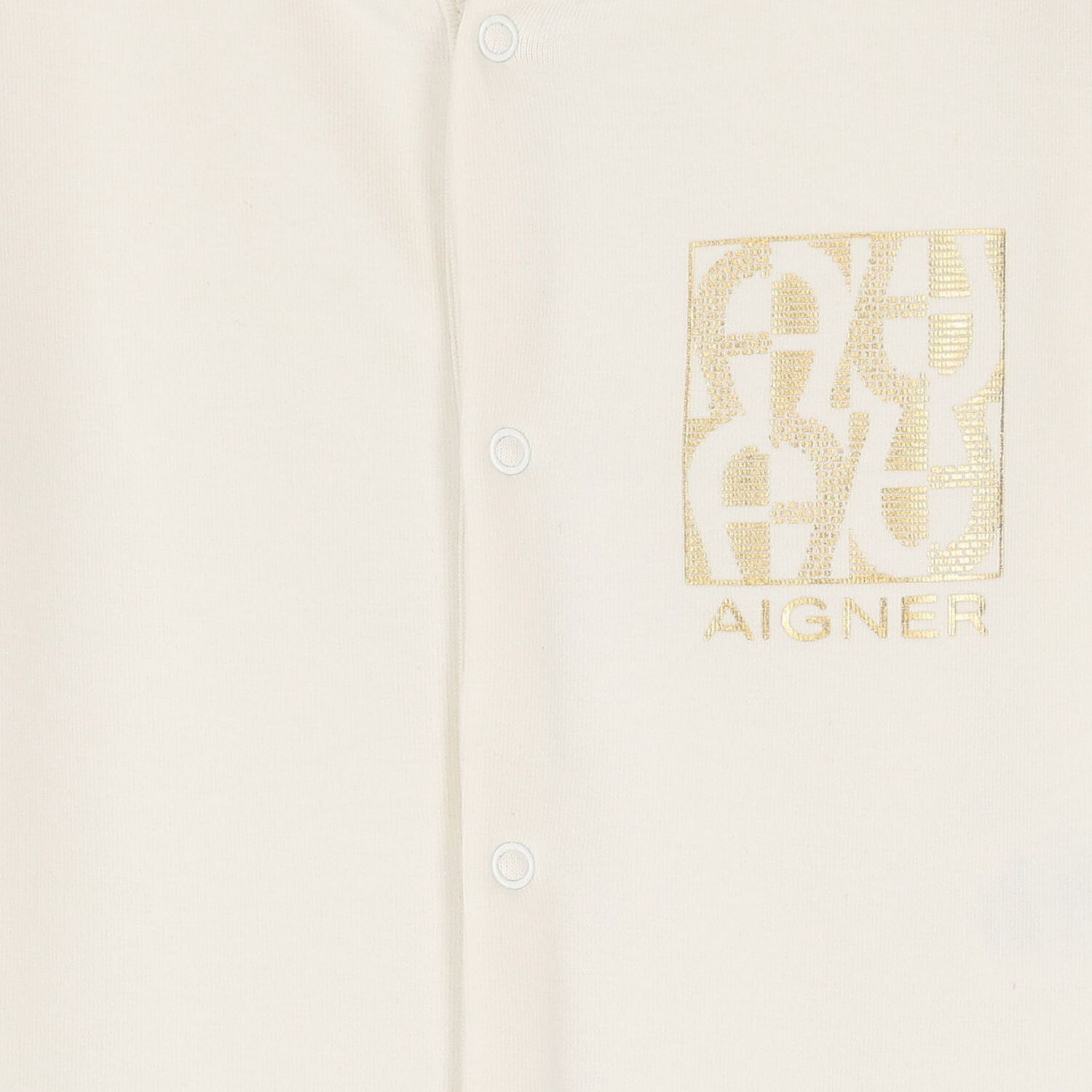 Ivory & Gold Logo Babygrow, 1, hi-res image number null