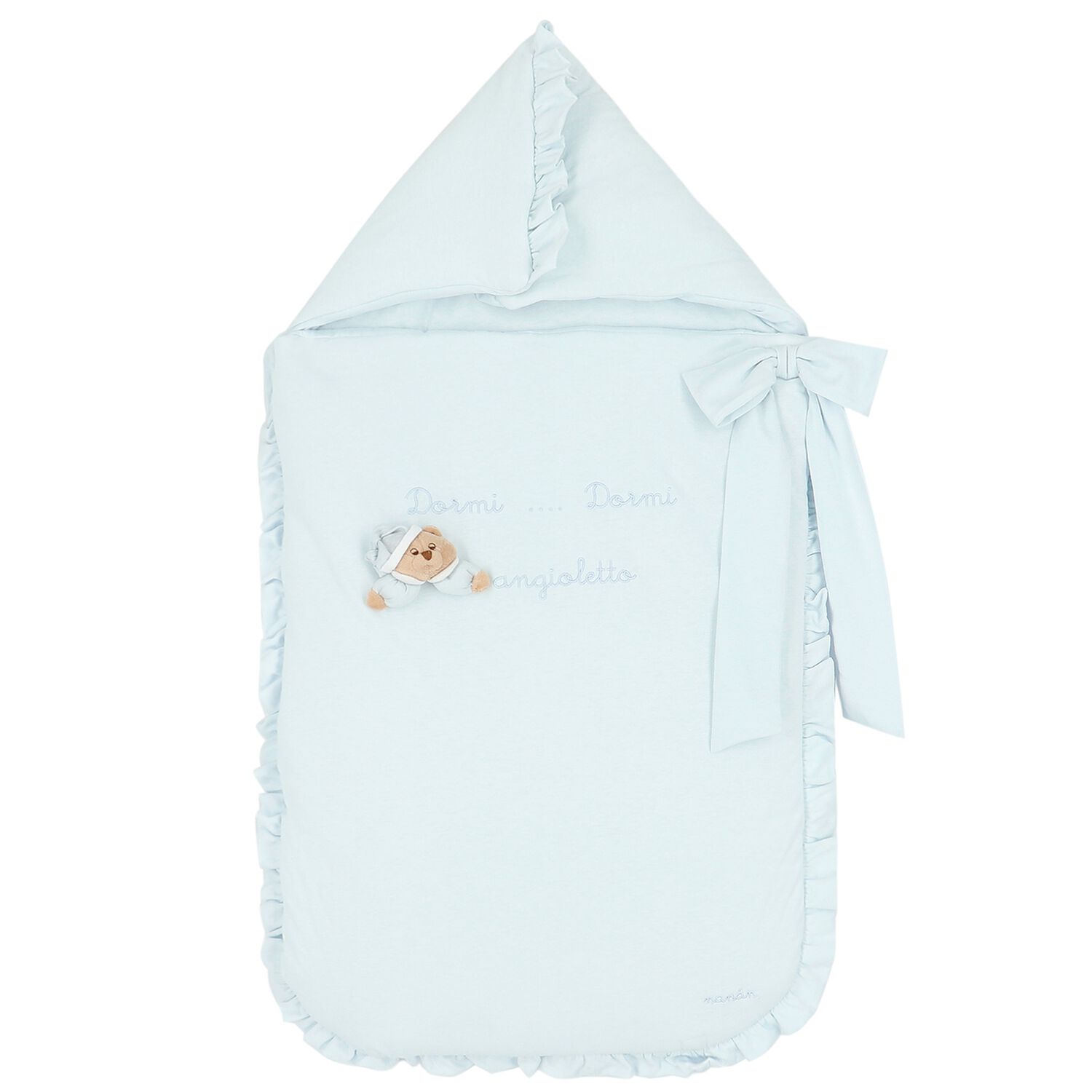 Baby Boys Blue Teddy Bear Nest, 1, hi-res