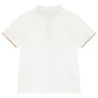 Boys White & Beige Shorts Set, 1, hi-res