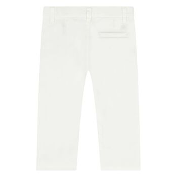 Younger Boys White Chino Trousers