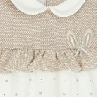 Baby Girls Beige & Ivory Romper, 1, hi-res