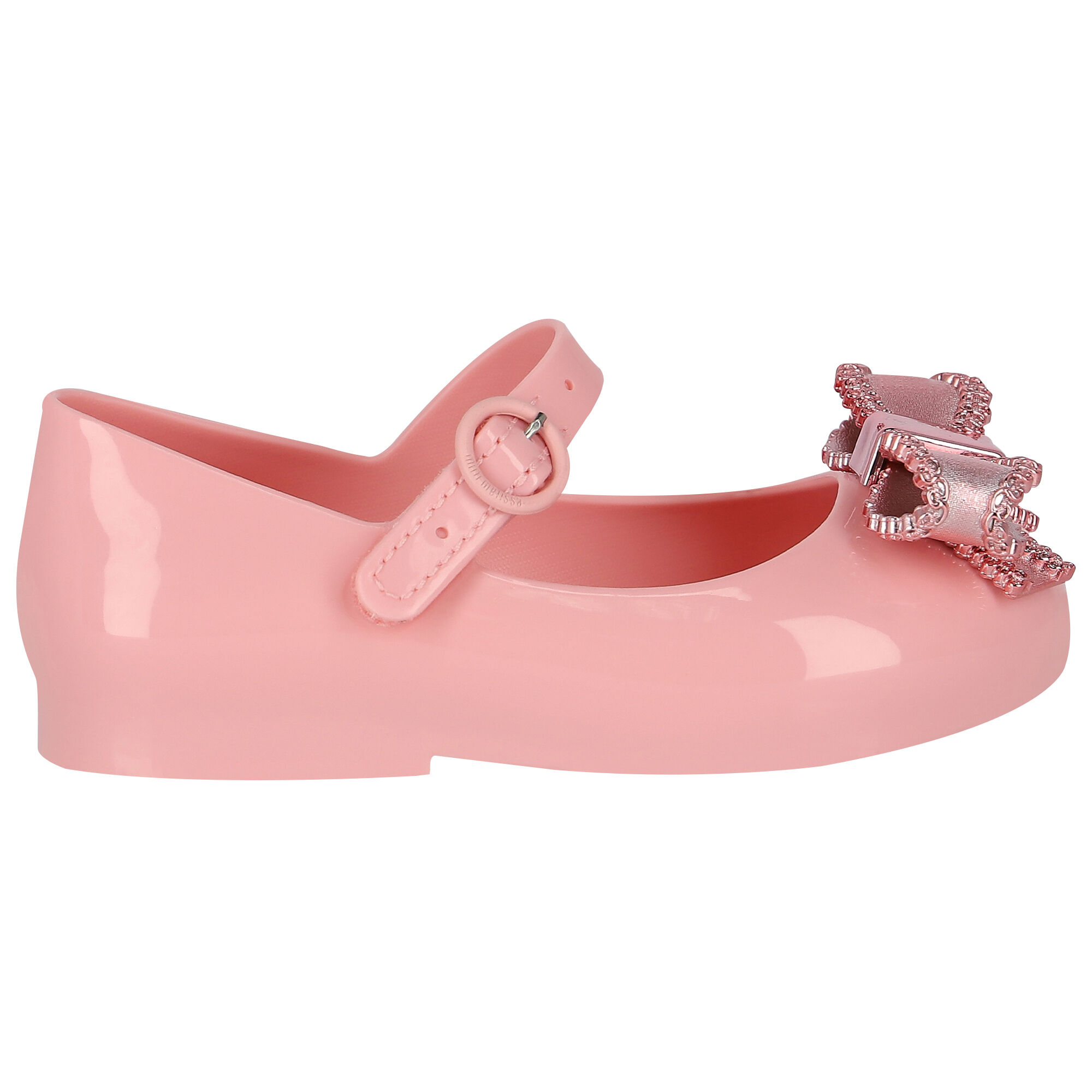 Mini Melissa Younger Girls Pink Bow Jelly Shoes Junior Couture UK