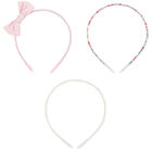 Girls Pink & White Striped Headband ( 3-Pack ), 1, hi-res
