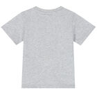 Younger Boys Grey Logo T-Shirt, 1, hi-res
