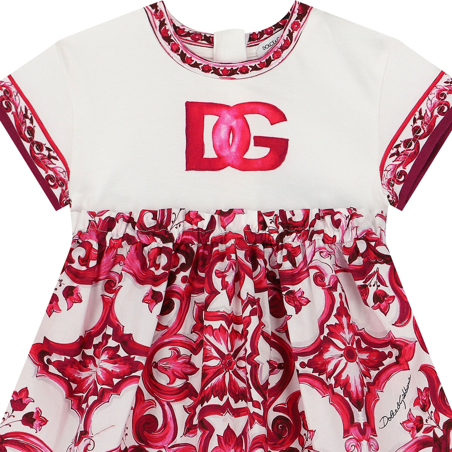 Younger Girls Pink & Ivory Majolica Dress Set, 1, hi-res image number null