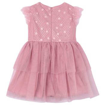 Girls Pink Tulle & Sequin Dress