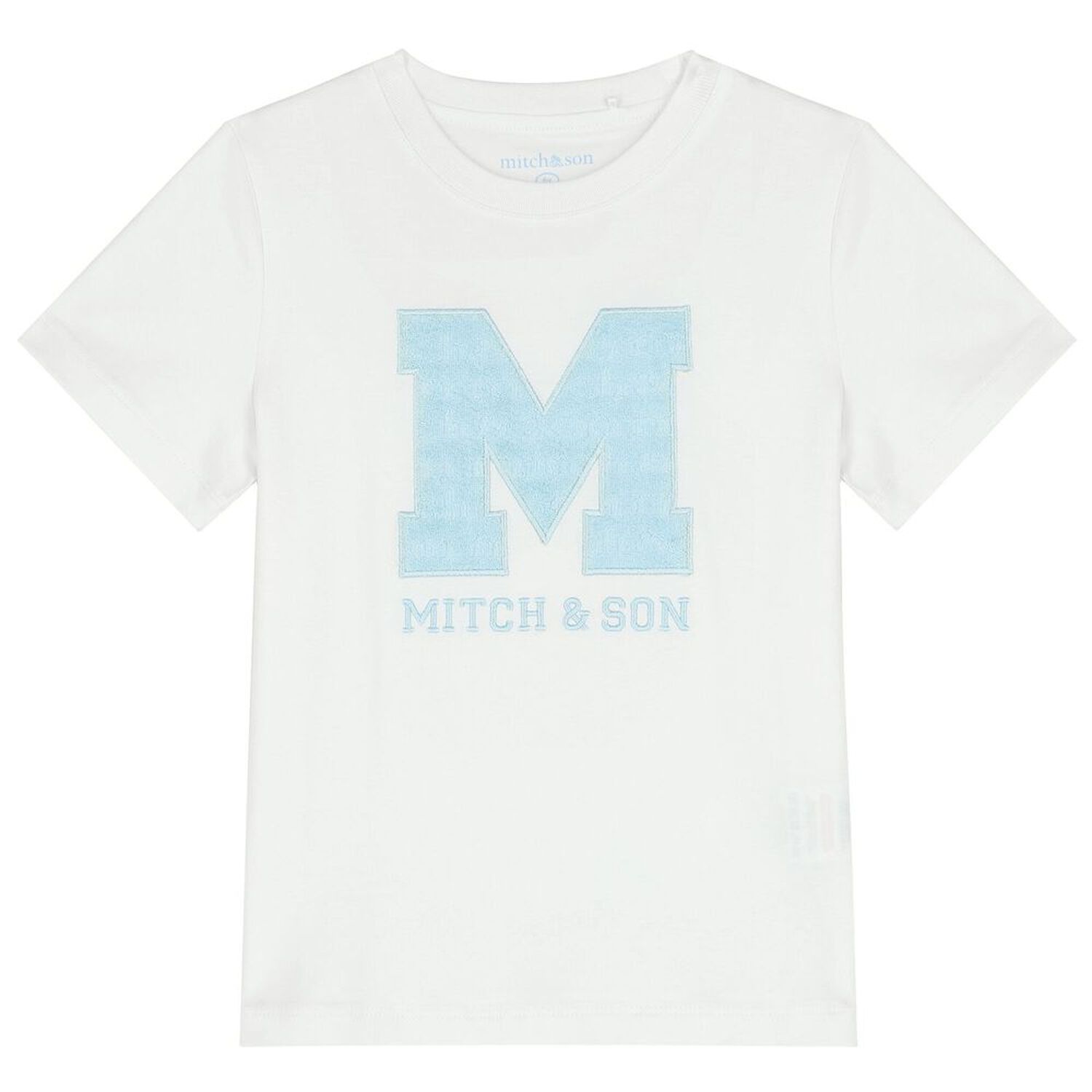 Boys White & Blue Logo Shorts Set, 1, hi-res